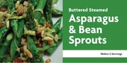 Buttered Steamed Asparagus & Bean Sprouts Recipe