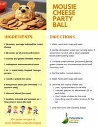 Kids Recipe Mousie Cheese Party Ball Recipe