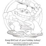 BAC with Turkey coloring page