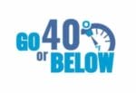 Go 40 or Below logo with tagline